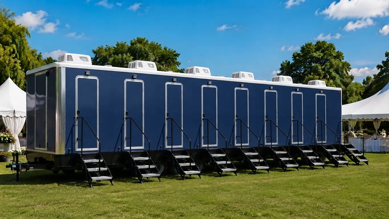8 Stall Restroom Trailer in Shreveport, LA